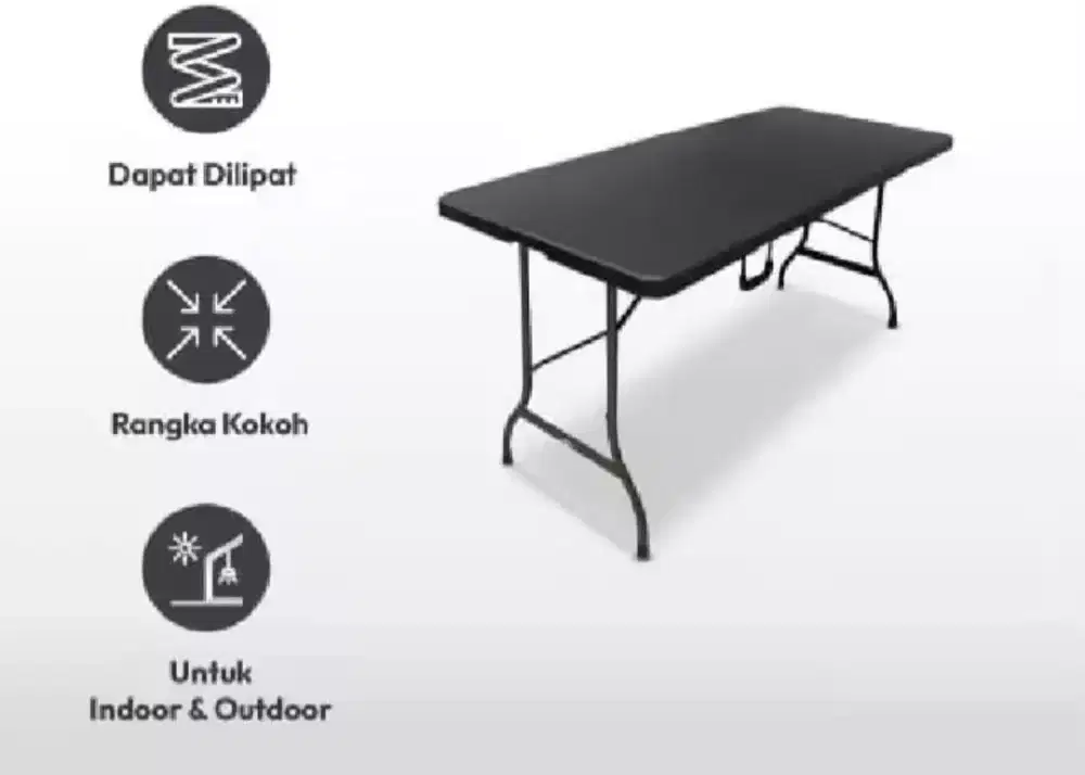 Meja Lipat Portebel  180cm × 70cm