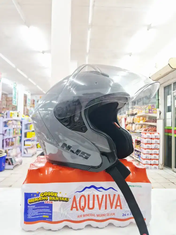 Njs helm kairoz size XXL fit XL grey glosy