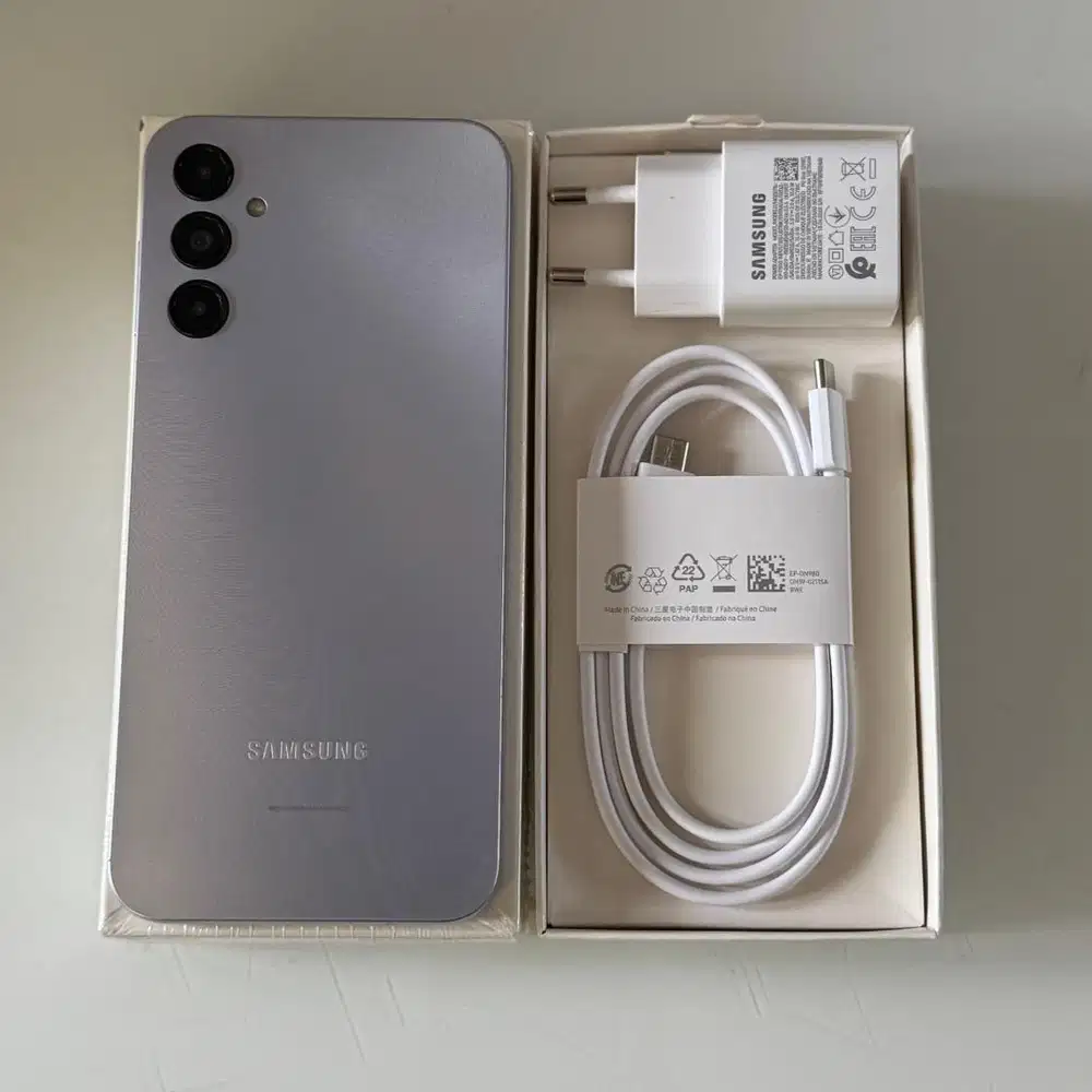 Samsung A14 5G 6/128GB Silver Fullset + Free Travel Adaptor Ori