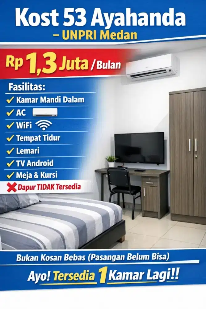 kost 53 Ayahanda UNPRI Medan SUMUT