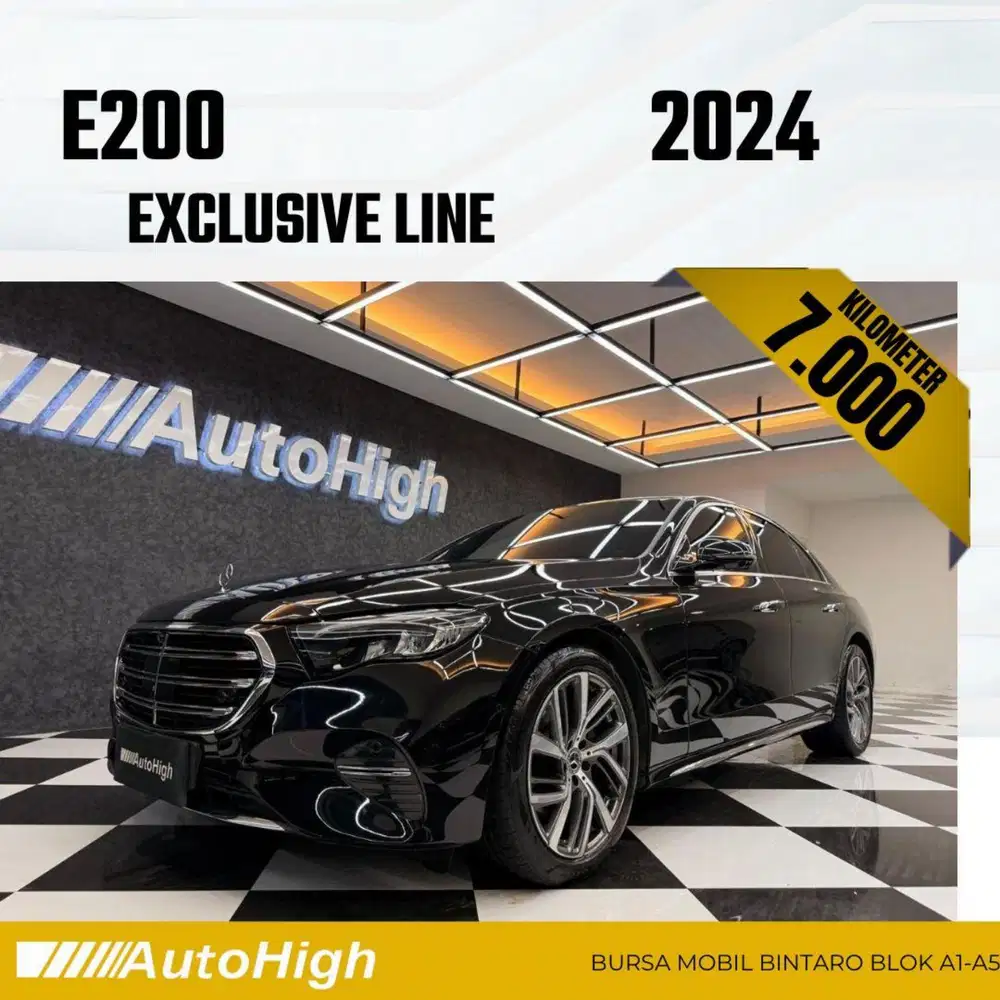 DP10% [Km7.000] E200 Exclusive 2024 Black Reg 2026 #AUTOHIGH