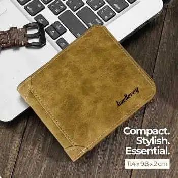 Dompet Kulit Pria Bahan Nubuck Horizontal