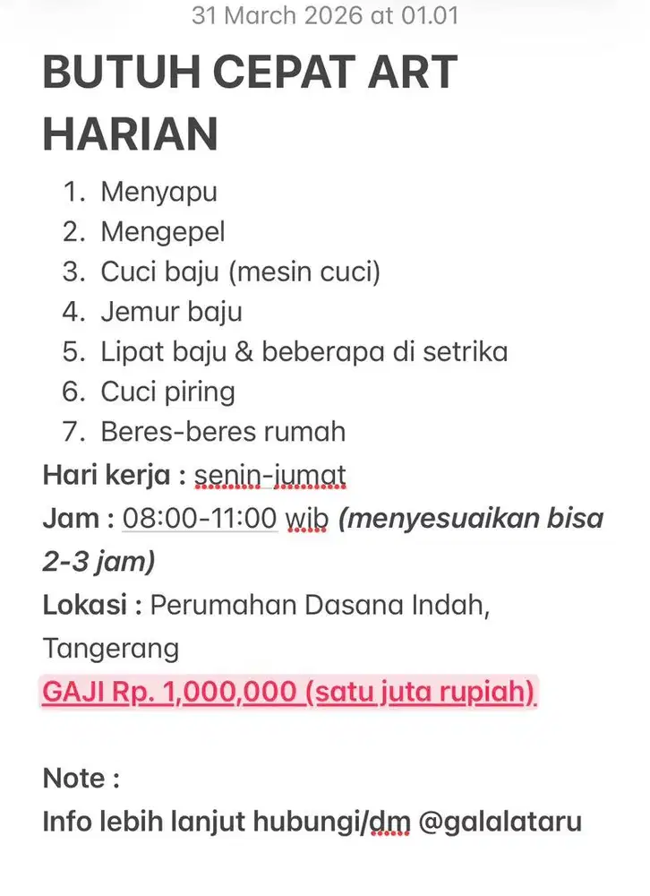 DICARI CEPAT ART HARIAN