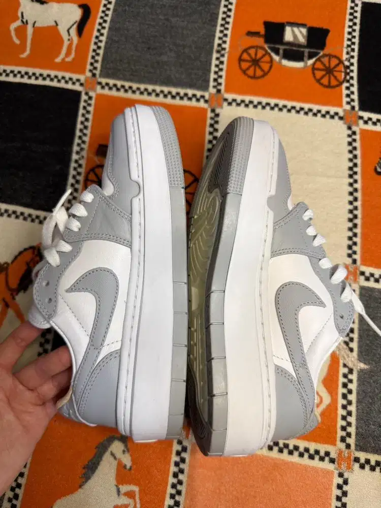 Sepatu Nike Air Jordan 1 Elevate Low Grey EU 36.5 (Like New, Pakai 1x)