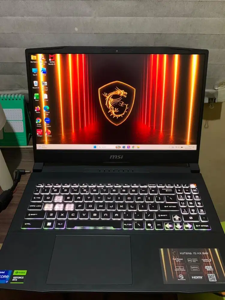 Laptop MSI Katana 15 HX B14W Gaming 16/512gb Hitam Fullset Nominus