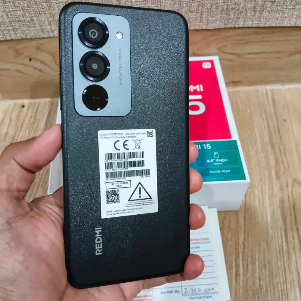 Redmi15 8/256 black Garansi resmi