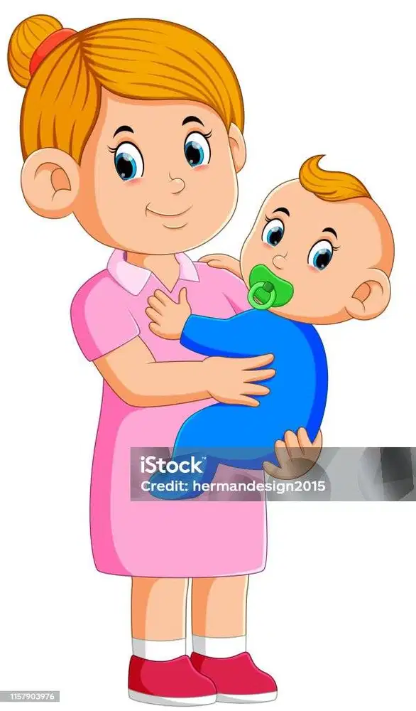 Pengasuh bayi perempuan, 10 bulan