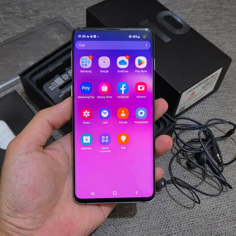 Samsung Galaxy S10 Resmi SEIN Black Fullset