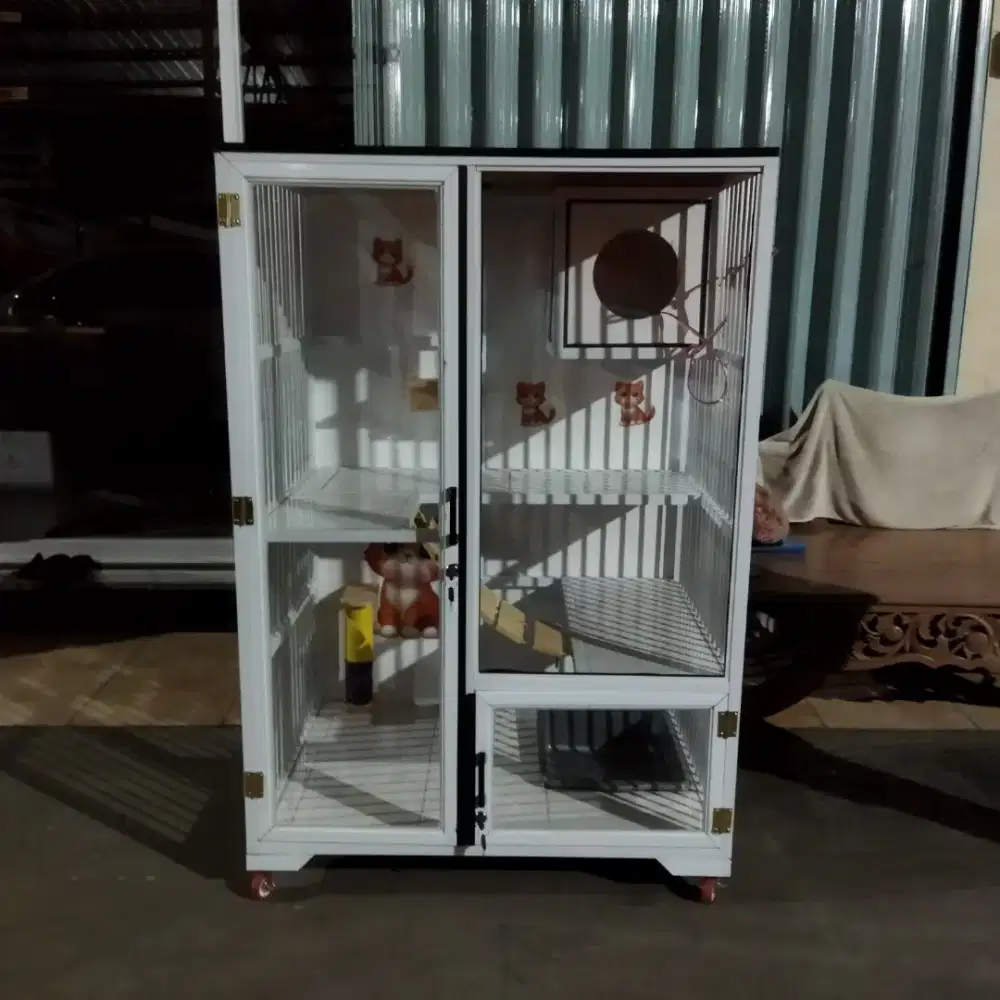 KANDANG KUCING ALUMUNIUM ANTI KARAT
