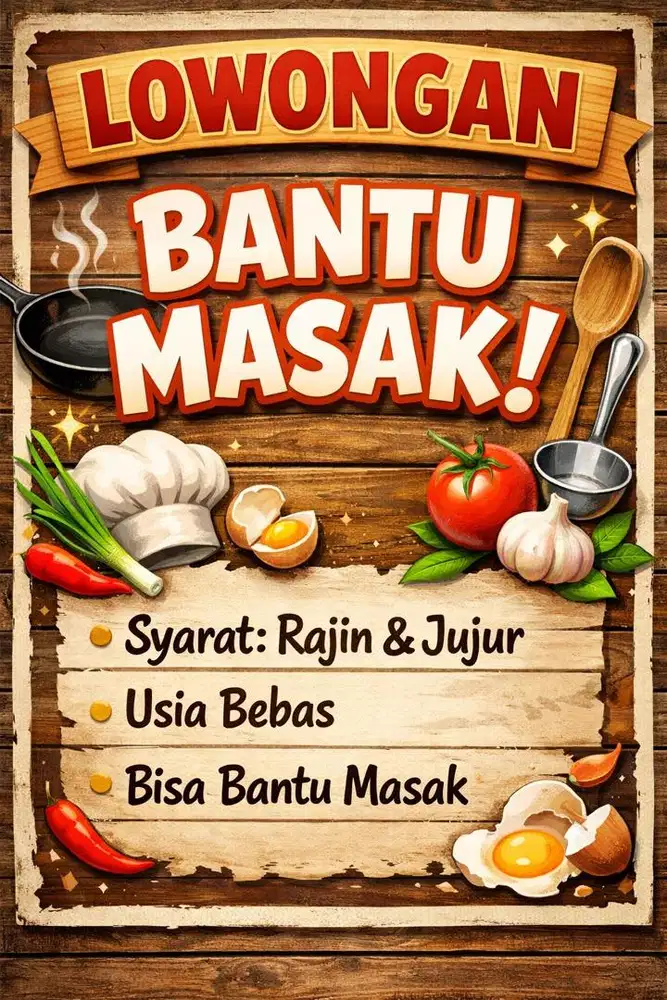 Lowongan bantu masak subuh