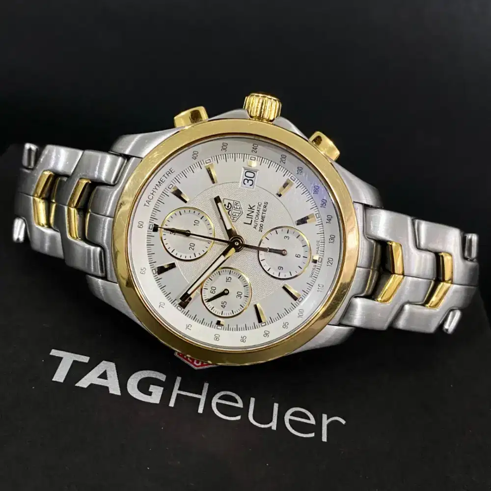 [For Sale] TAG Heuer Link CJF2150 Chrono 41mm 18k YG/Steel Automatic