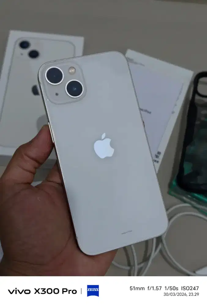 IPhone 13 Starlight WHITE Putih EX. IBOX RESMI Fullset Mulus