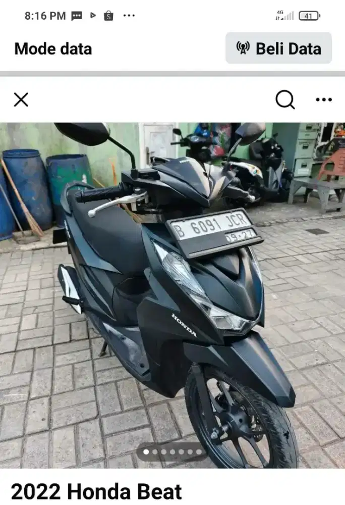 Beat 2022 km rendah asli