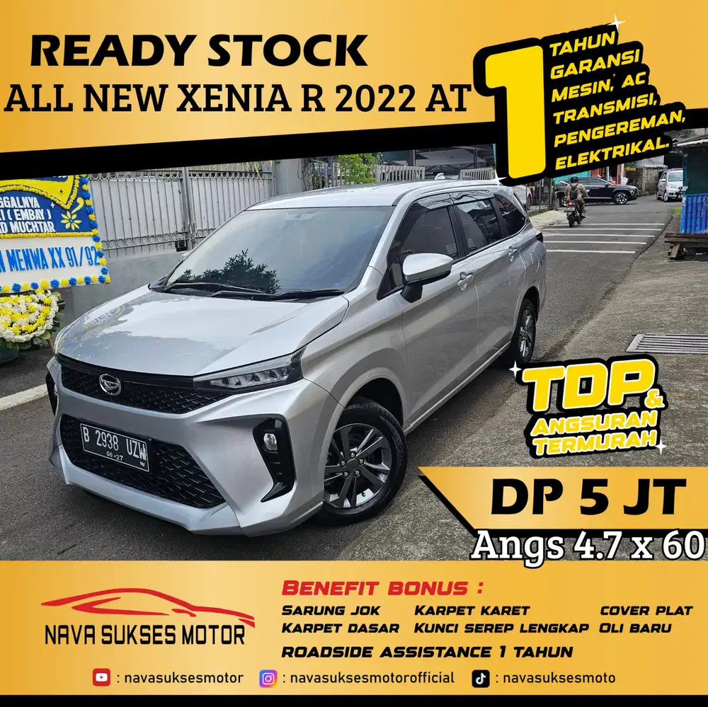 TDP 5Jt Angs Termurah All New Xenia R 2022 Matic Silver Low Km LikeNew