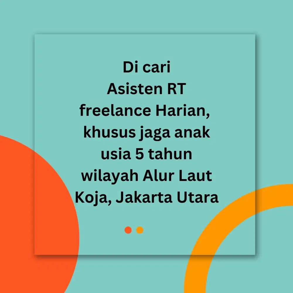 Lowongan jaga anak di koja jakarta utara