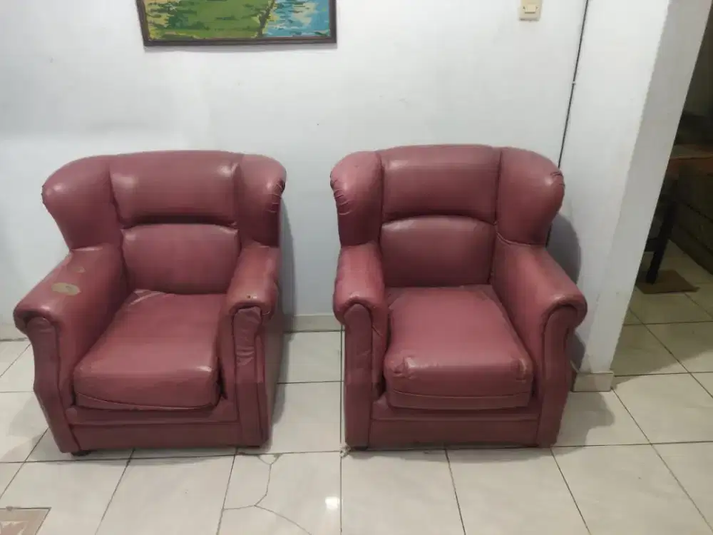 Sofa single besar, dudukan empuk