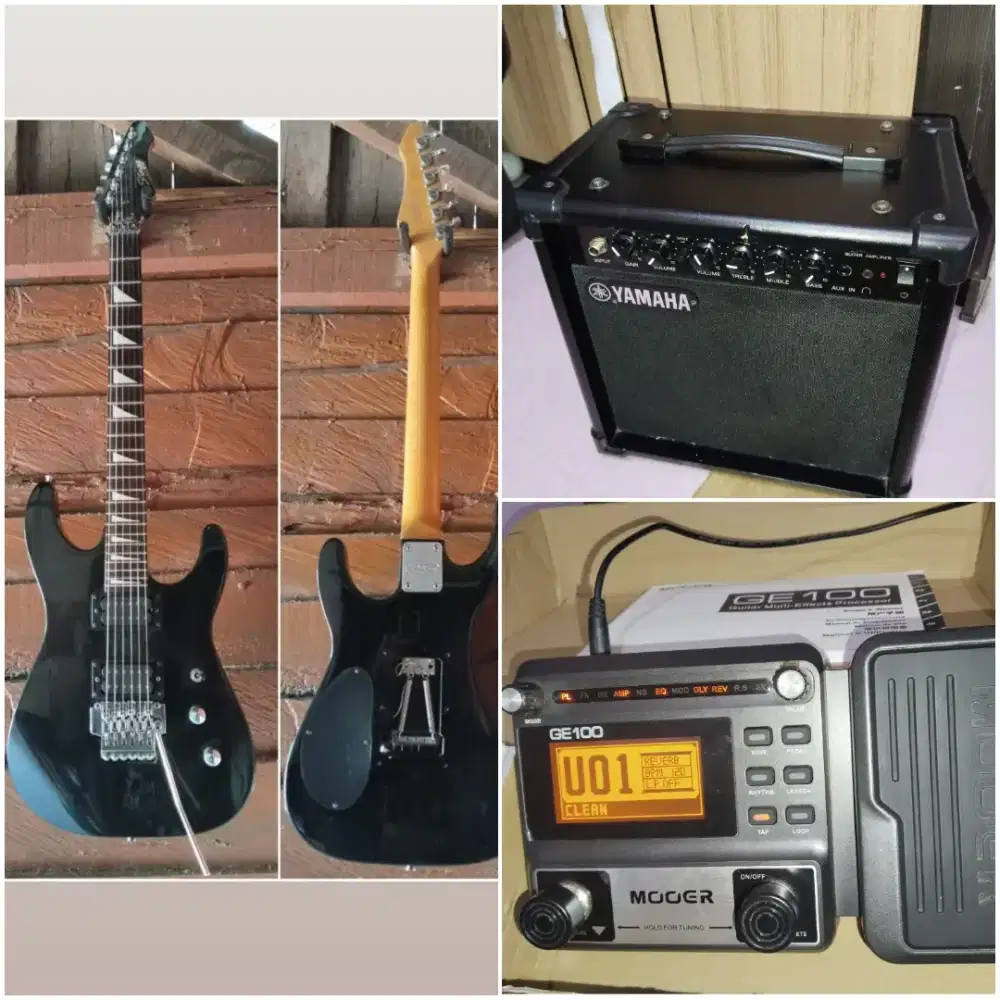 Paketan gitar, efek dan ampli ori mantap siap pakai nett