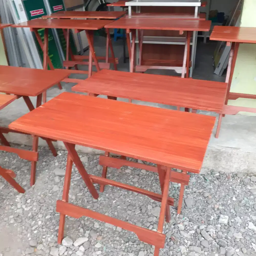 Meja lipat kayu bisa cod
