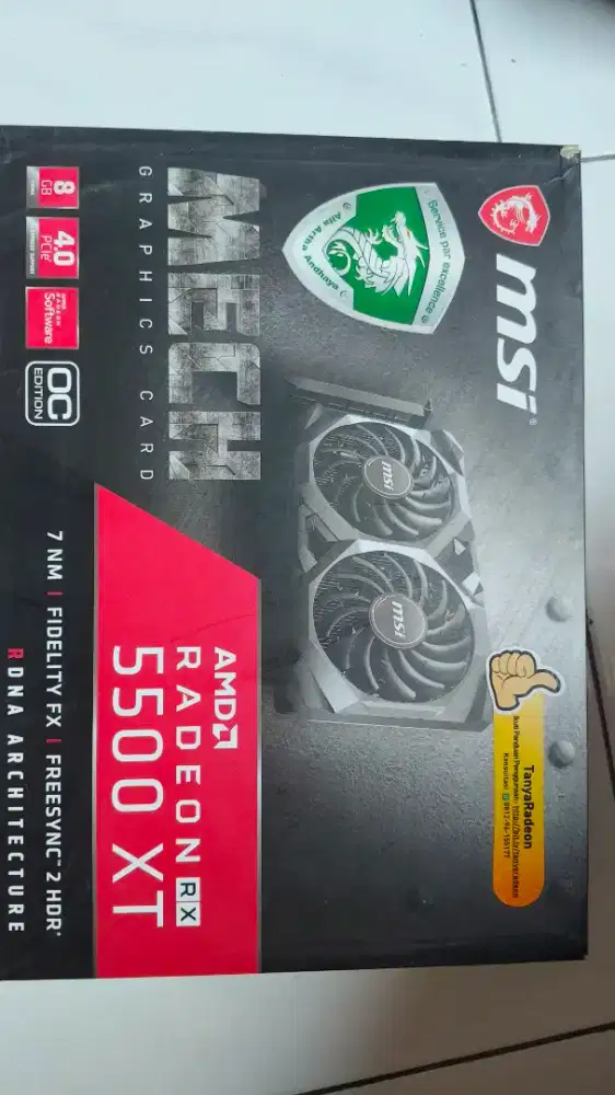 VGA MSI RX 5500 8GB