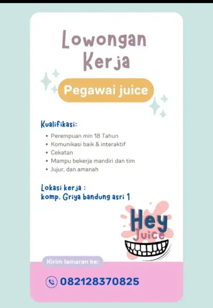 Di butuhkan penjaga juice