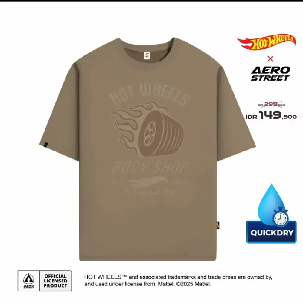 Tshirt Boxy Aerostreet X Hotwheels Body Shop Kaos Original