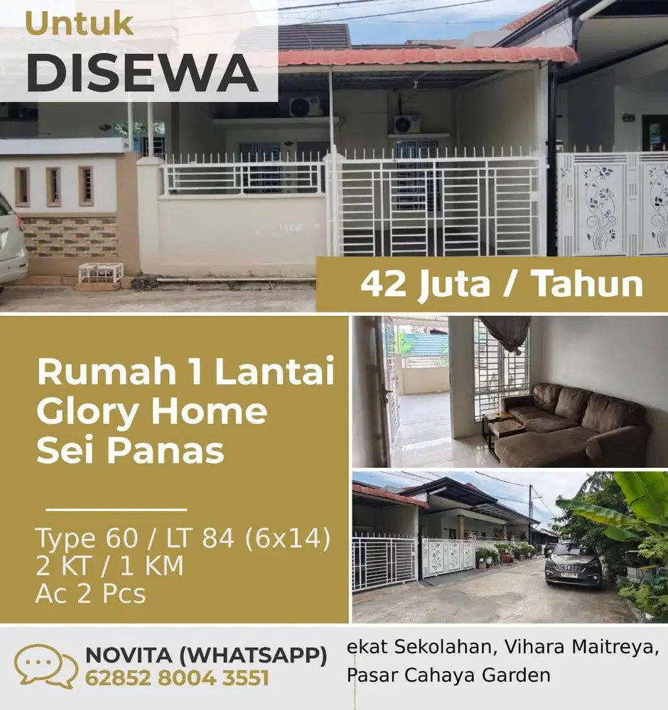 Rumah 1 Lantai Glory Home Sei Panas