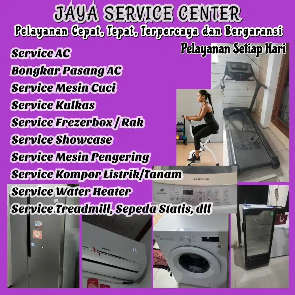 Service Kulkas Frezer Bongkar Pasang AC Servis AC Mesin Cuci Treadmill