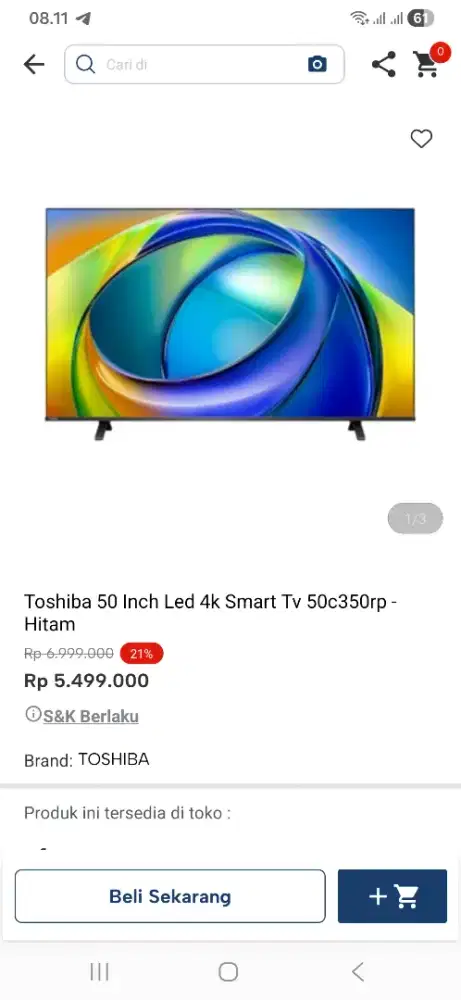 Toshiba 50 inci led 4k 50c350rp