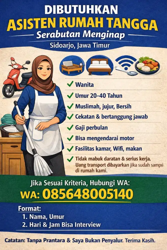 Dibutuhkan Segera ART & Momong