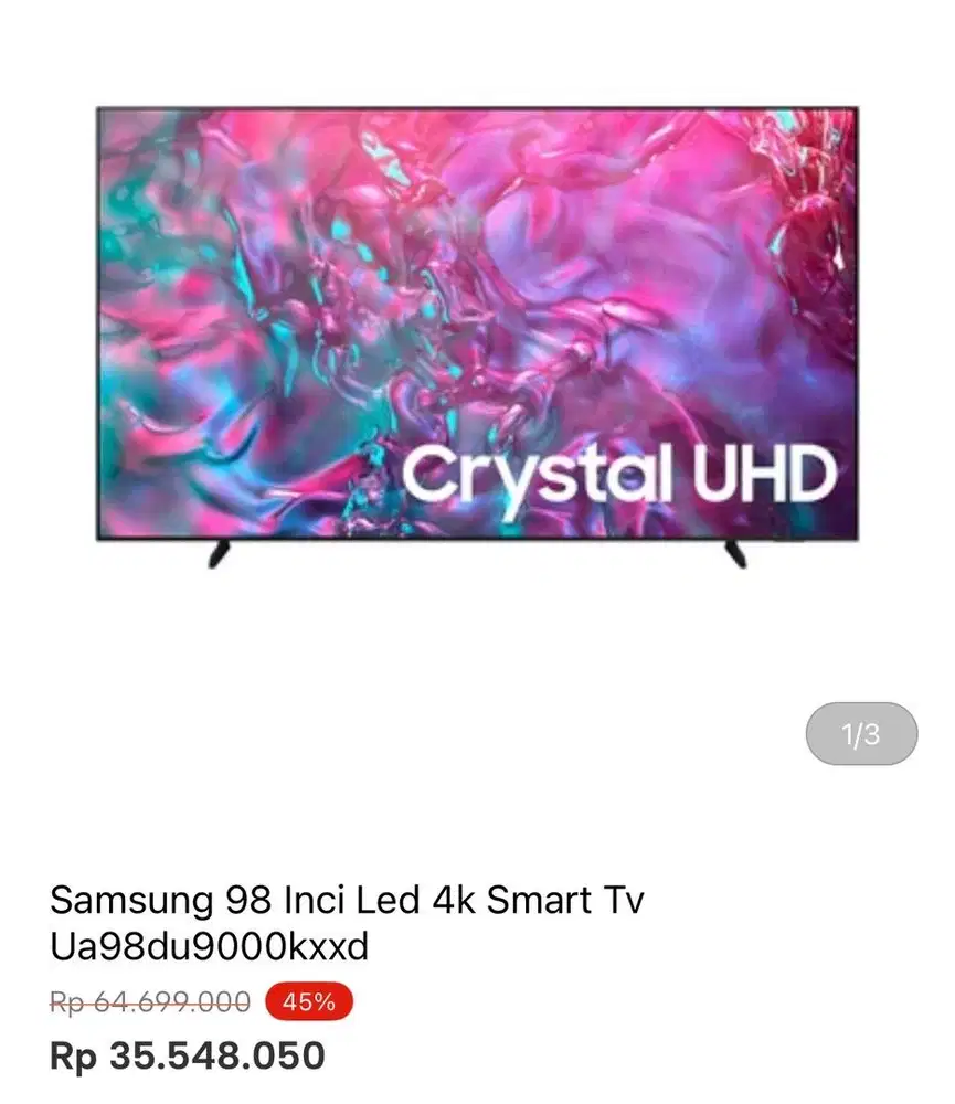 Samsung SMART TV 4K 98inci