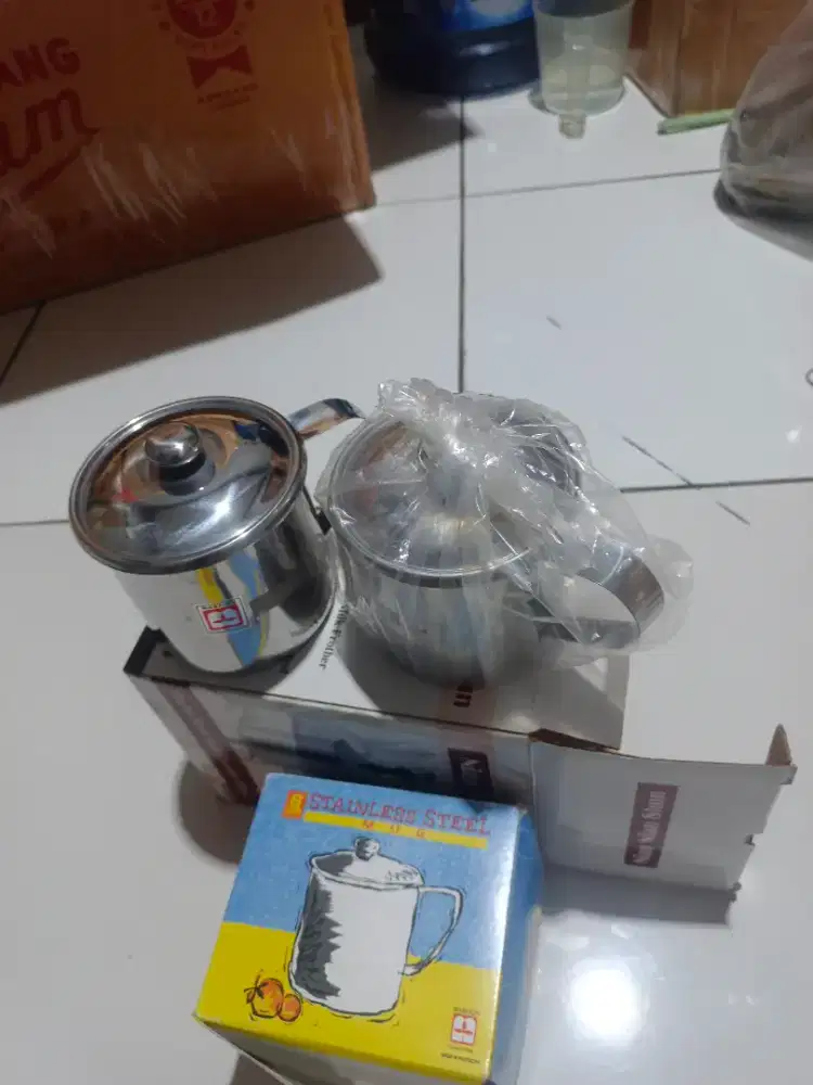 Mug gelas alumunium 8cm Maspion 2pcs