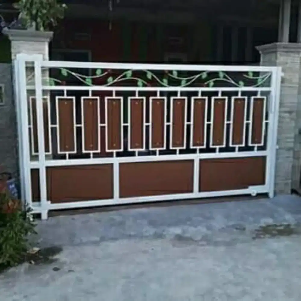 Pembuatan pintu dorong .tangga lipat knopi stnlis dll