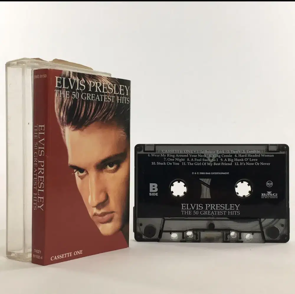 Kaset Elvis Presley 50 Greatest Hits Cassette Tape