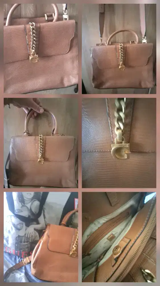 TAS GUESS ORI Tote bag camel