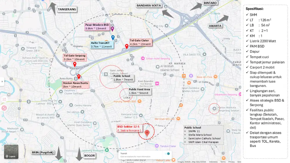 DIJUAL (NEGO) Rumah di BSD Kencana Loka Sektor 12-5