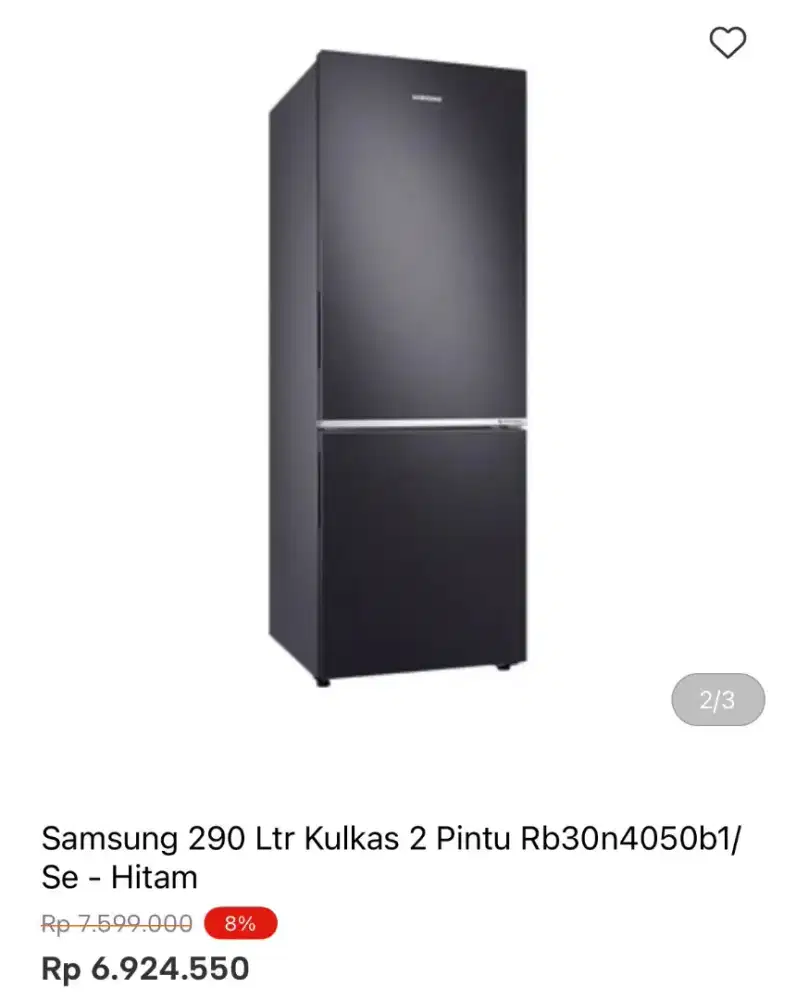 KULKAS SAMSUNG 2 PINTU 290LTR