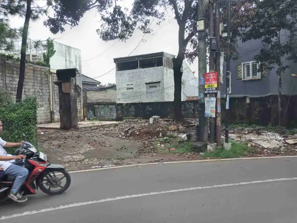 Disewakan tanah kosong 130 m2 shm pinggir jalan pondok ranji