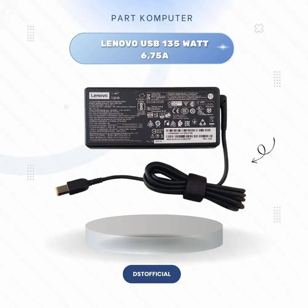 Adaptor lenovo usb 135 Watt 6,75 Ampere