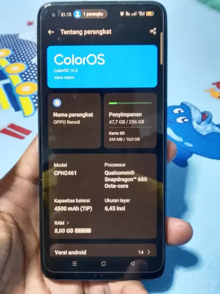 OPPO RENO 8 RAM 8+4/256