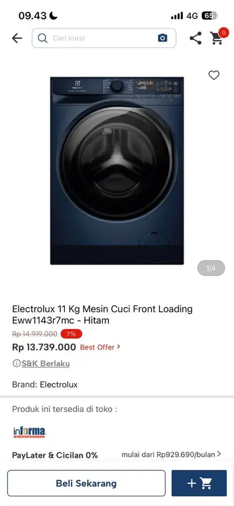 mesin cuci electrolux 11kg