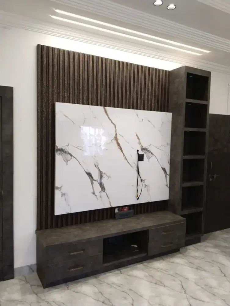 Backdrop Rak Lemari TV Custom Lampung