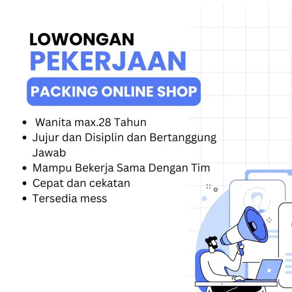 LOWONGAN PACKING ONLINE SHOP(BAJU)