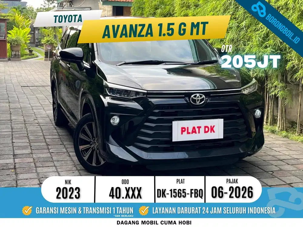 TDP 1Jt | Toyota Avanza G Manual 2023 Hitam