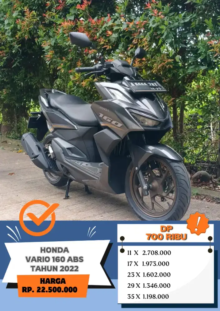DP 700 RB!! HONDA VARIO 160 ABS TAHUN 2022