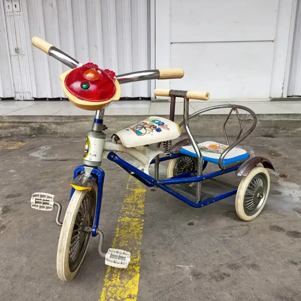 Sepeda Roda Tiga Ark Swan Jepang Vintage Tandem Dual Seat • Tricycle