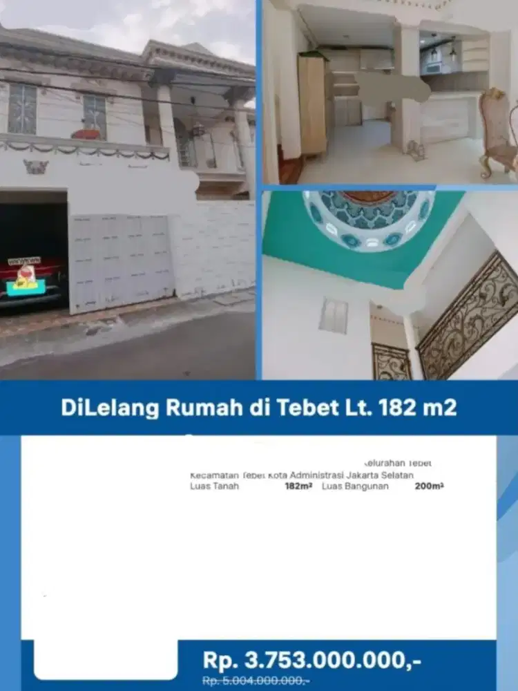 Dijual Rumah Siap Huni 2 Lantai Tebet
