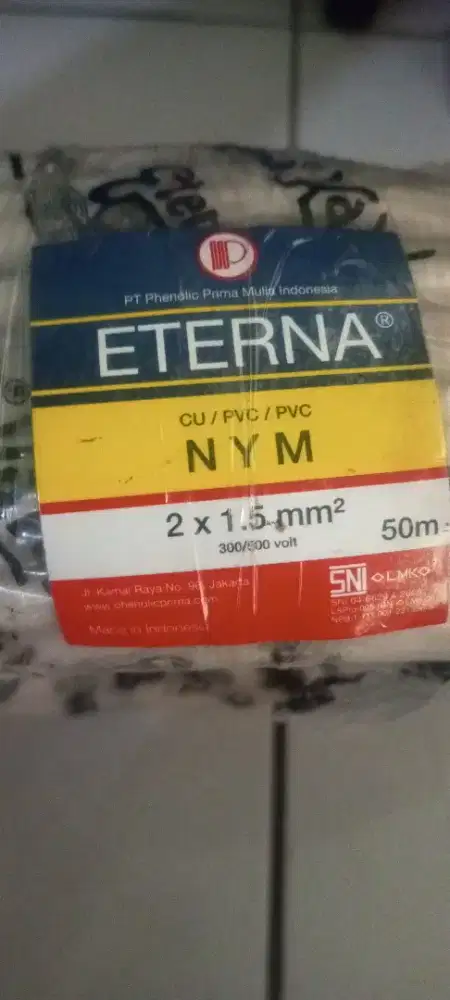 Kabel Eterna NYM 2x1.5 mm² 300/500V