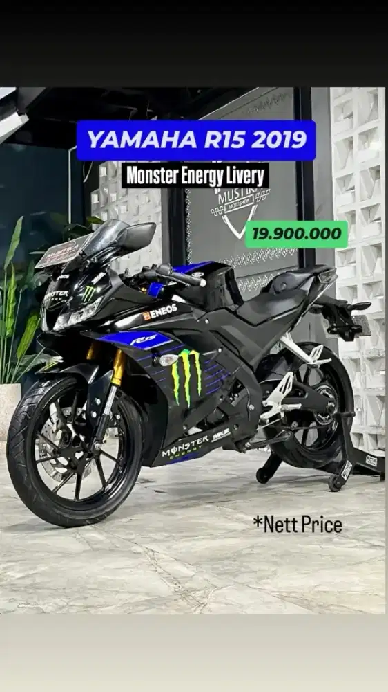 Yamaha R15 2019 monster energy livery