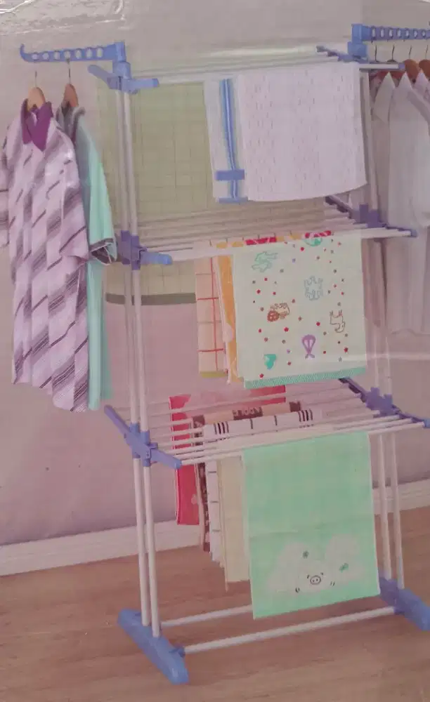 Rak jemuran 3 menara  anti karat, stanless steel