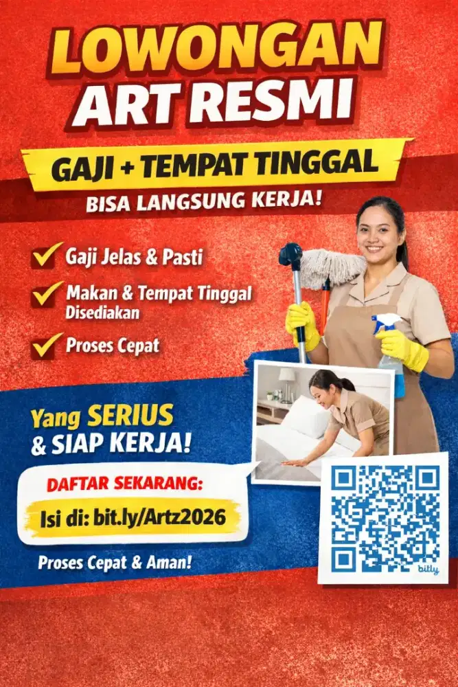 Lowongan ART Resmi – Gaji + Tempat Tinggal (Langsung Kerja)